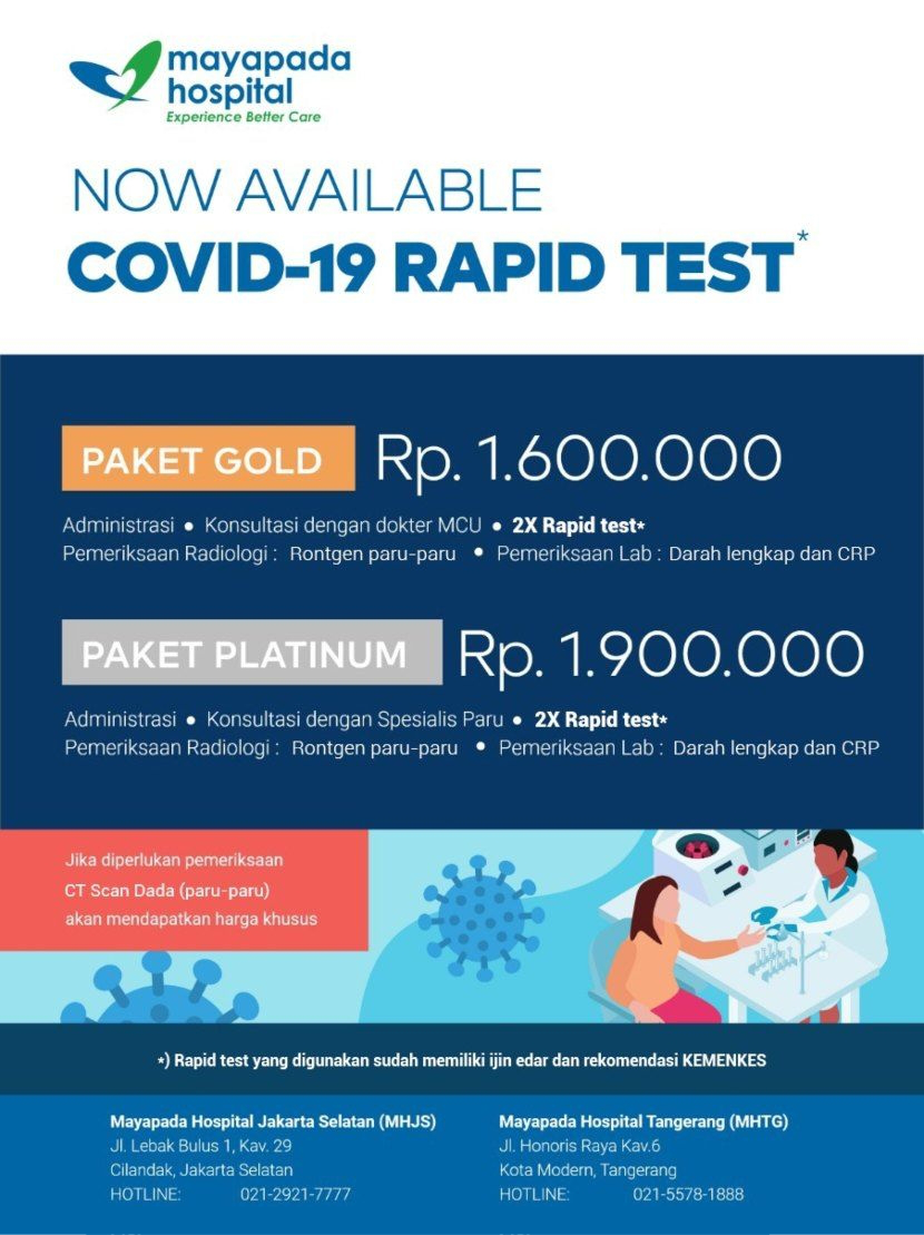 Mayapada Hospital Paket Covid 19 Rapid Test