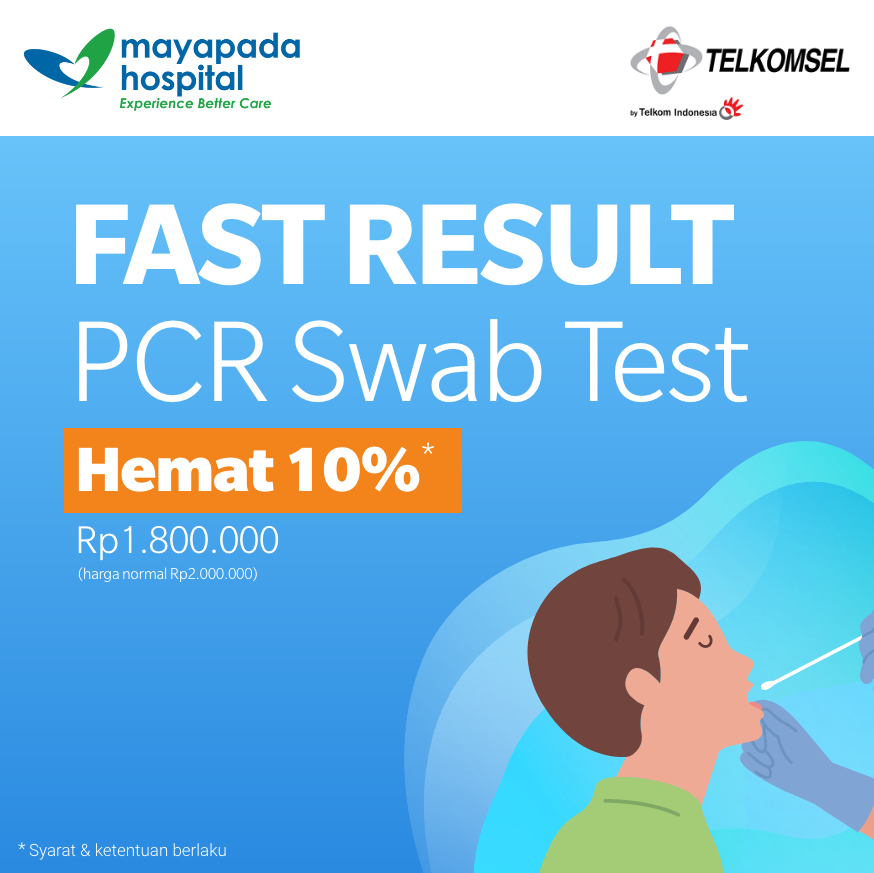 Mayapada Hospital | Diskon 10% PCR Swab Test untuk Pelanggan Telkomsel