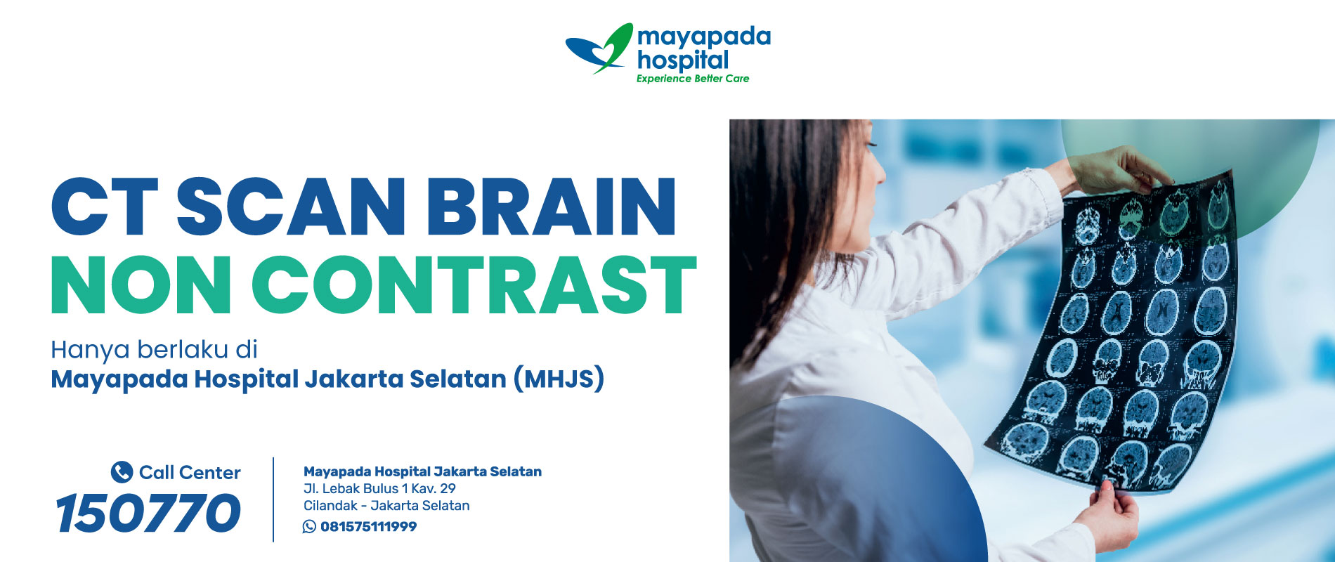 Paket CT Scan Brain Non Contrast Mayapada Hospital Jakarta Selatan IMG